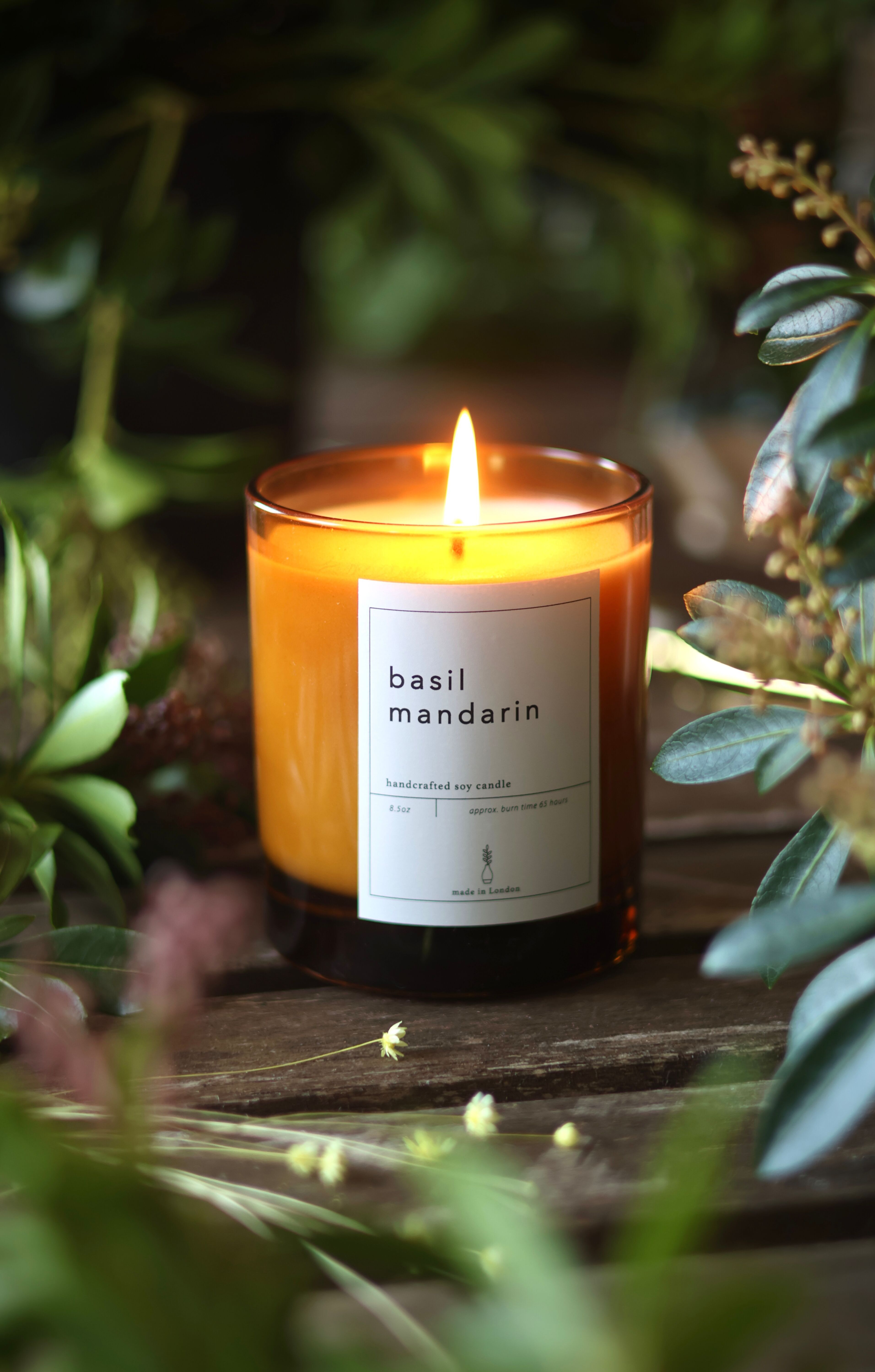 Vela de soja - Albahaca y mandarina