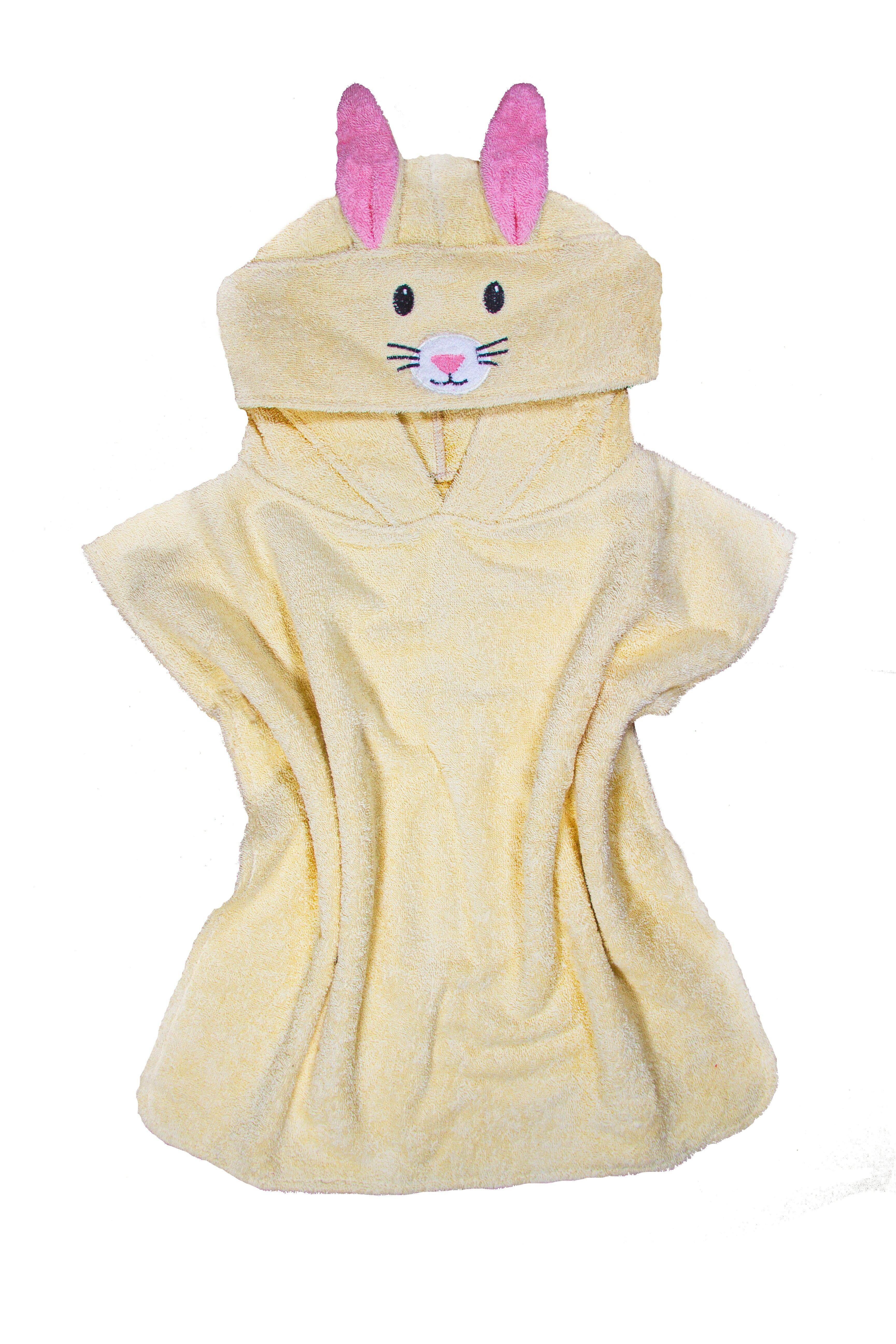 Poncho de bain bio avec lapin