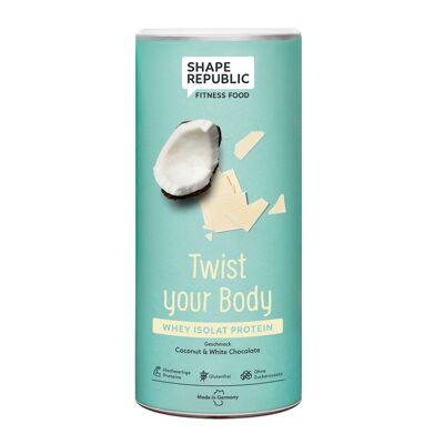 Whey Isolat Protein White Chocolate & Coco »Twist your Body« (420g)
