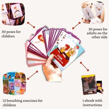 Cartes de yoga pour enfants et adultes (anglais, français, néerlandais) Cartes de yoga 3