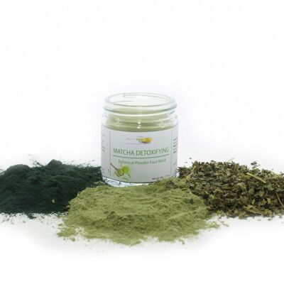 Maschera viso in polvere botanica detossinante Matcha