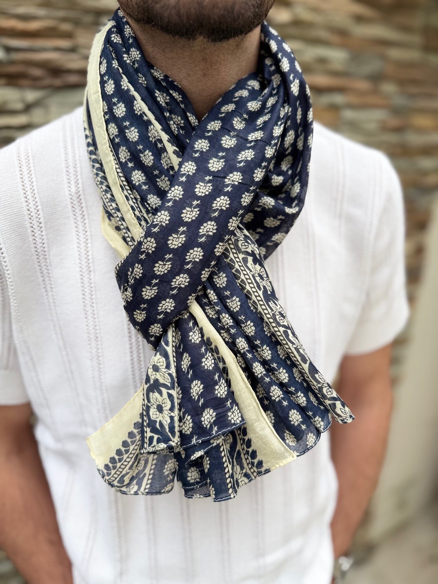 Unisex 100% Indian cotton scarf - lifestyle
