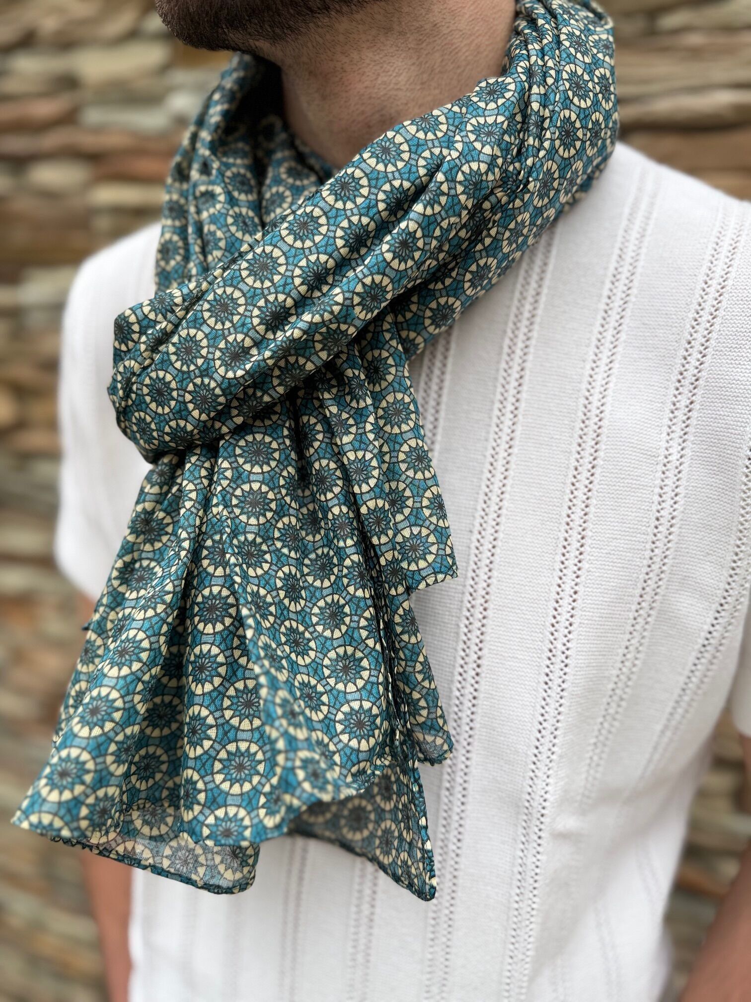 Men's 100% cotton scarf