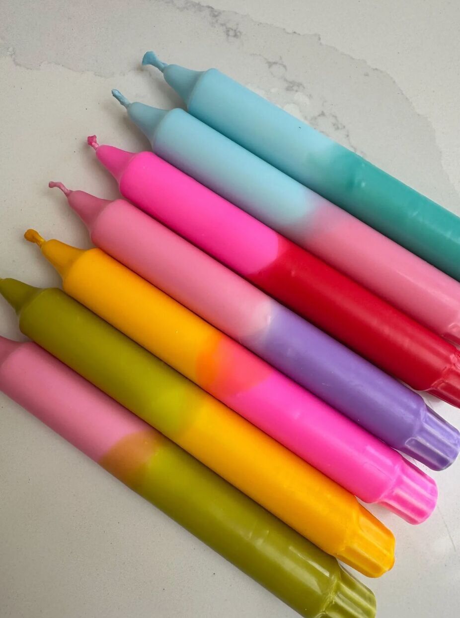 Ombré Dipped Candle
