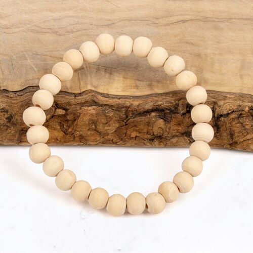 Cream Wooden Bracelet