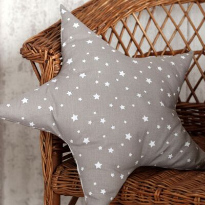 Star cushion taupe gray M