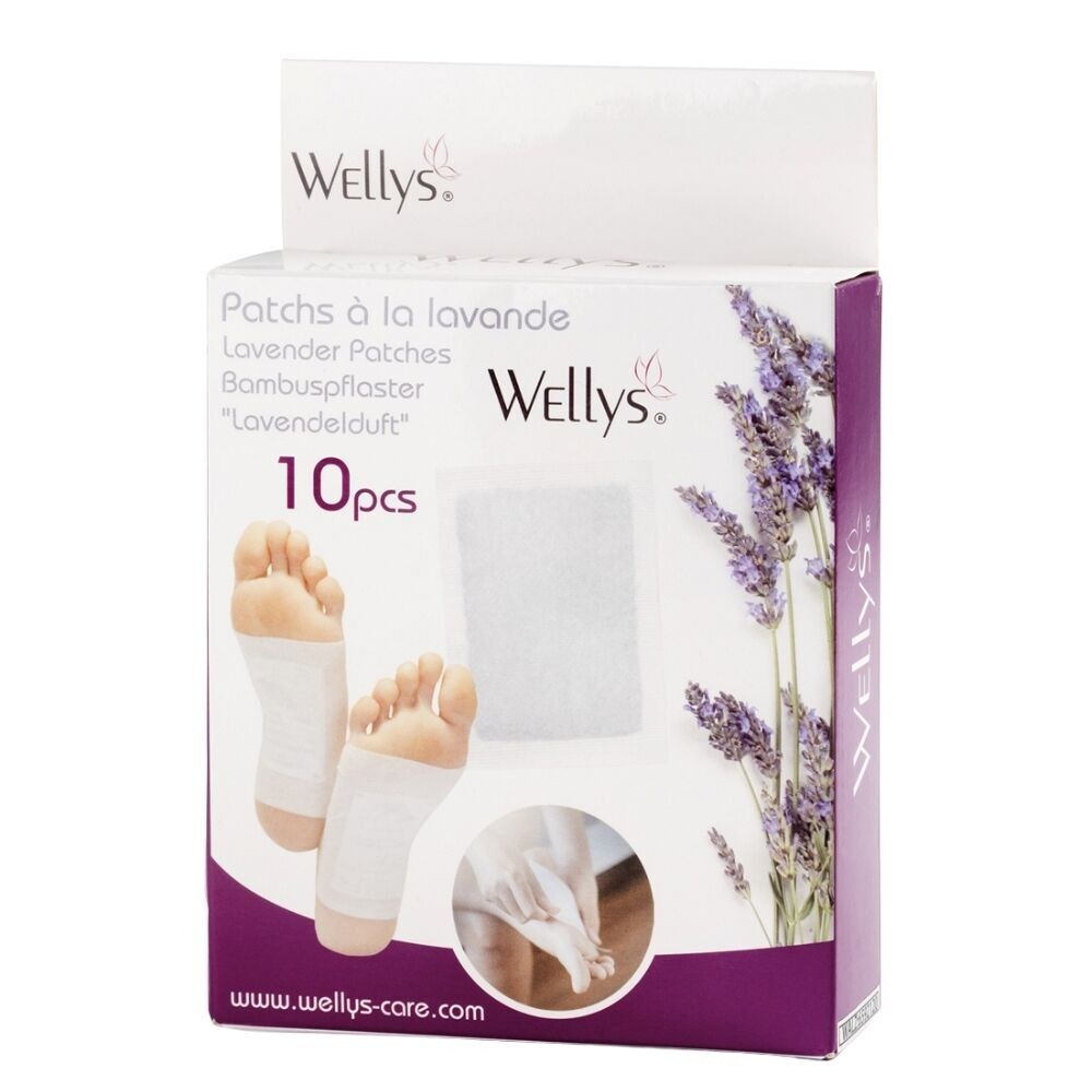 Packung mit 10 Lavendel- und Bambus-Detox-Fußpflastern – Wellness-Pflaster zur Anwendung über Nacht, für die Fußunterseite