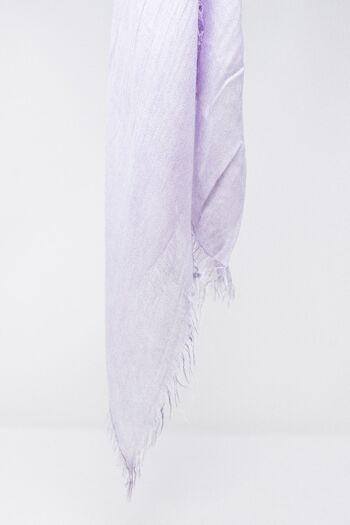 Foulard en soie légère lilas 1