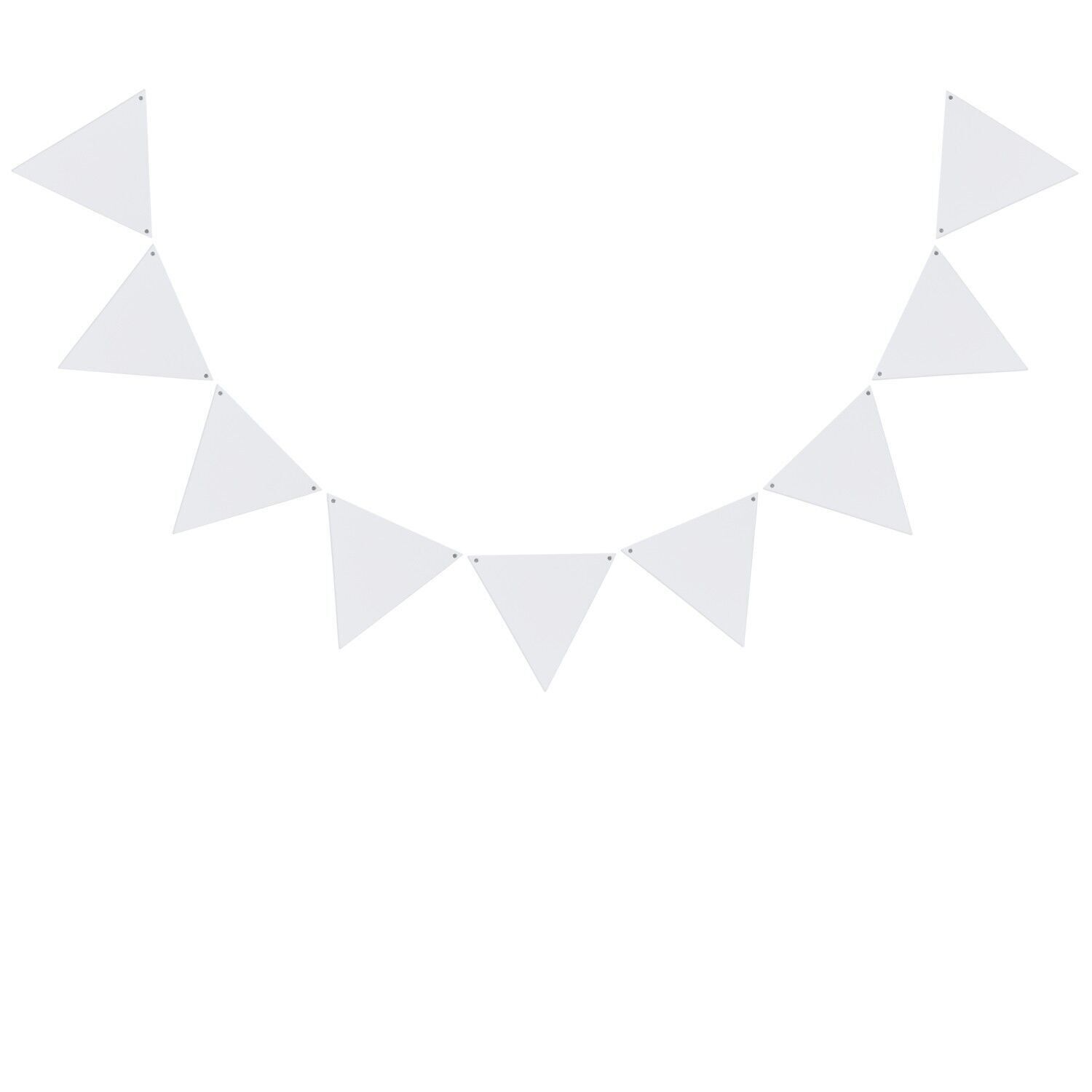 Banderín de madera blanco 10 piezas