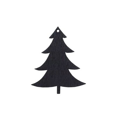 Wooden pendant fir black 8 pieces
