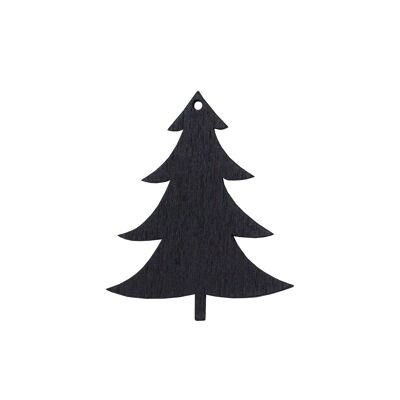 Pendentif en bois sapin noir 8 pièces