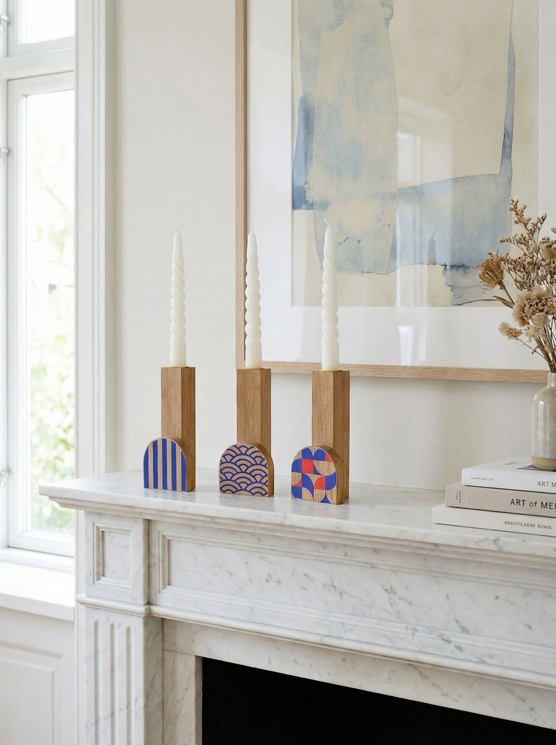 Vault - Solid oak candlesticks