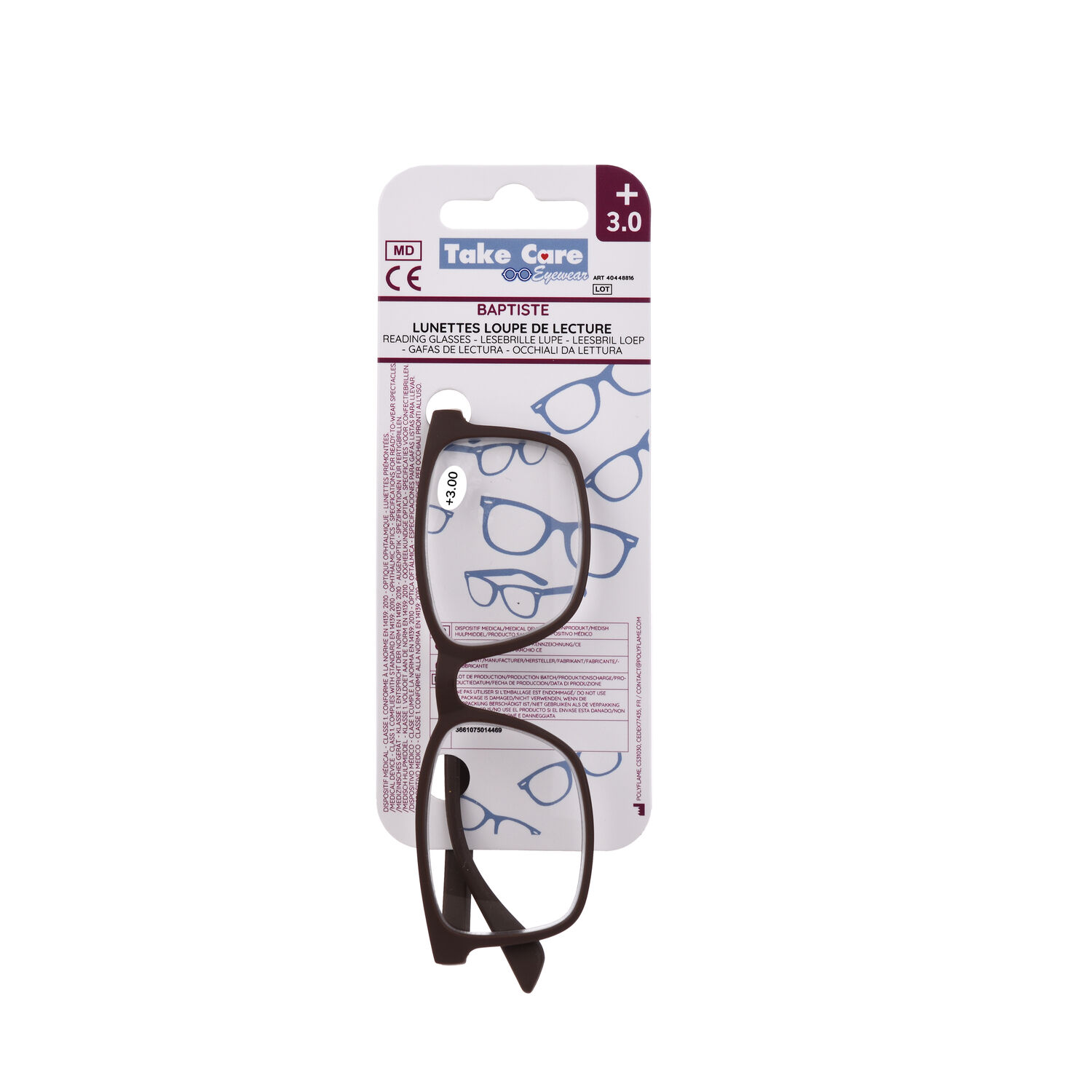Reading glasses - Baptiste Marron +3. 0