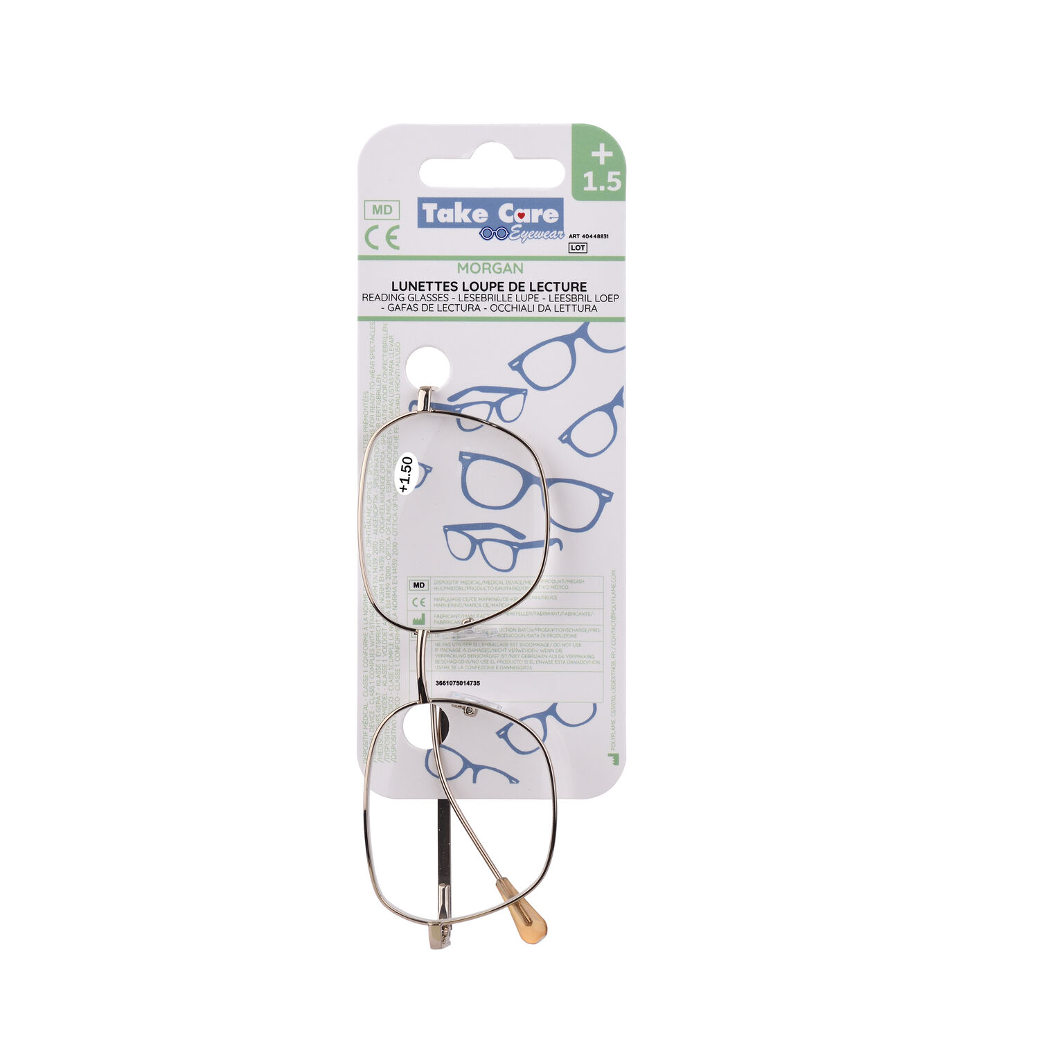 Reading glasses – Morgane Metal +1. ⑤ 