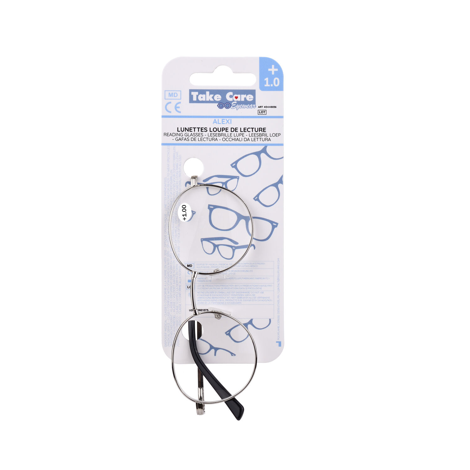 Reading glasses – Alexi Metal and Black +1. 0