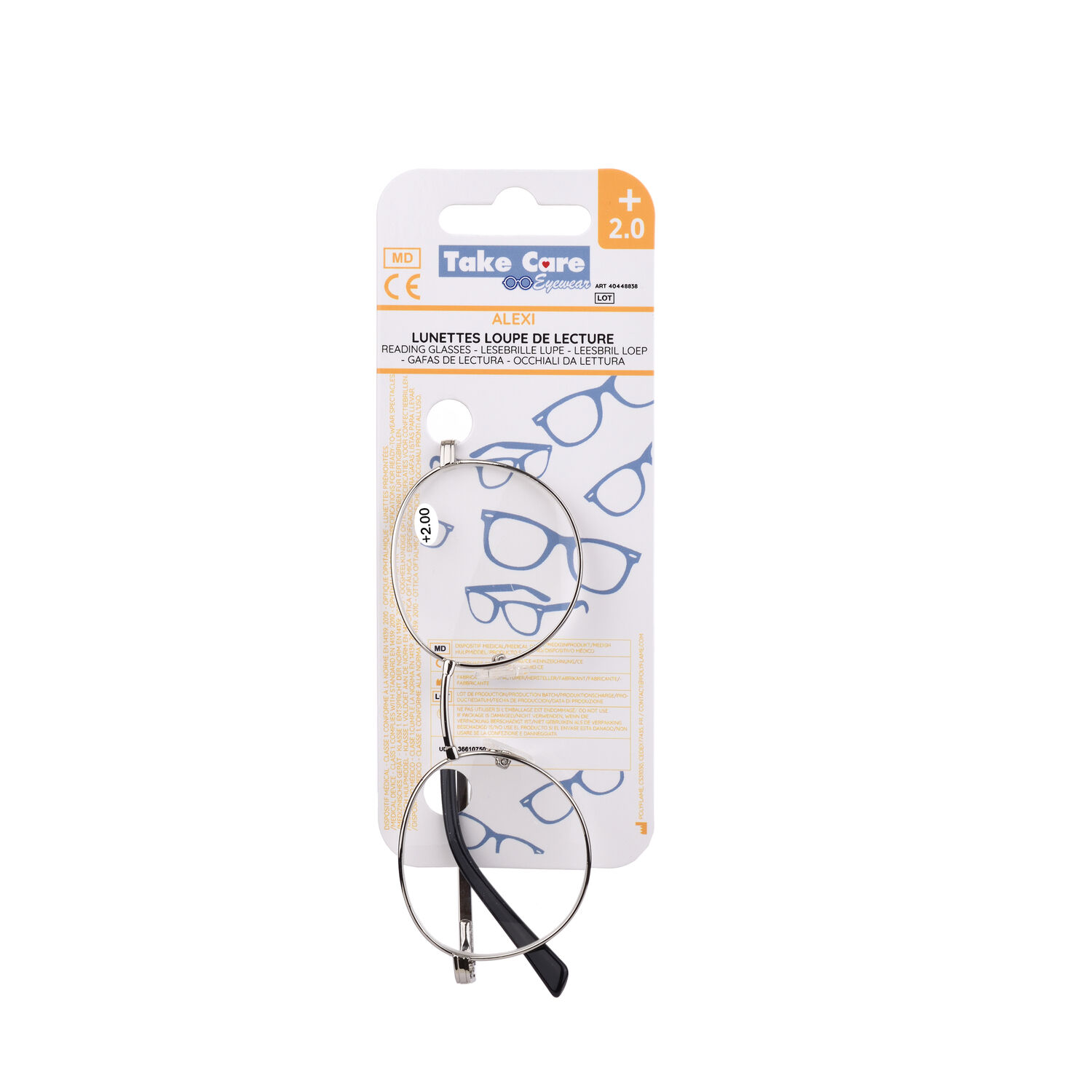 Reading glasses – Alexi Metal and Black +2. 0