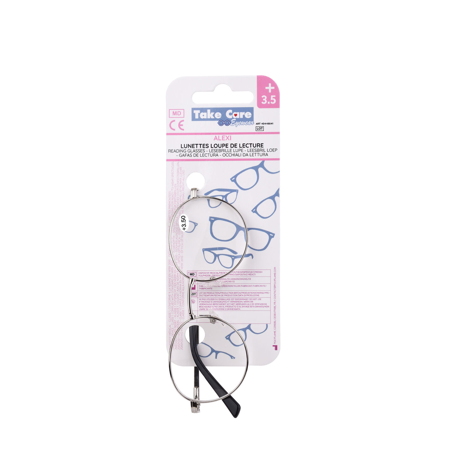 Reading glasses – Alexi Metal and Black +3. ⑤ 