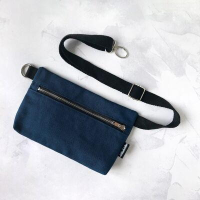 Sac banane rectangulaire bleu foncé