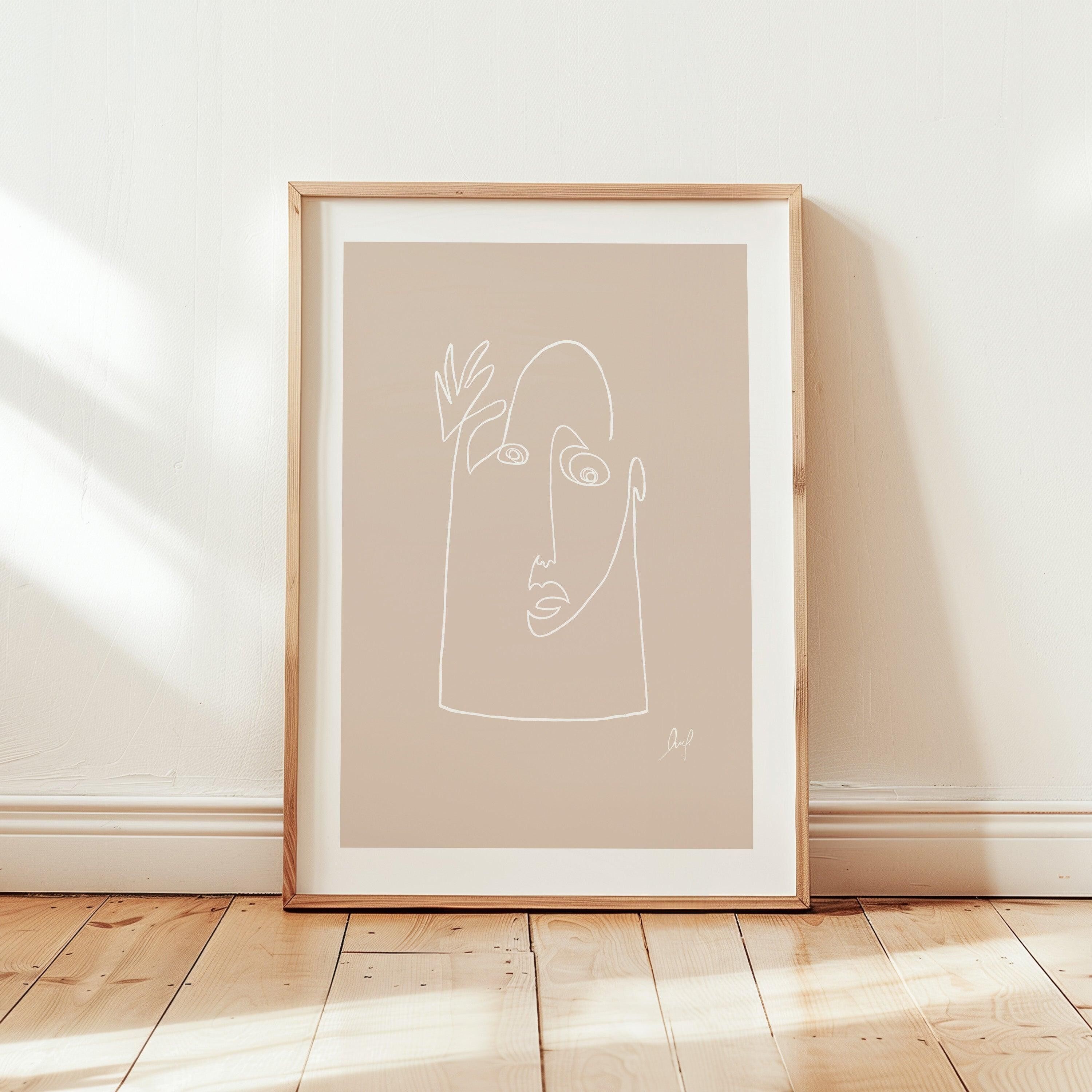 Art print - Art Line | Hello (Nude)