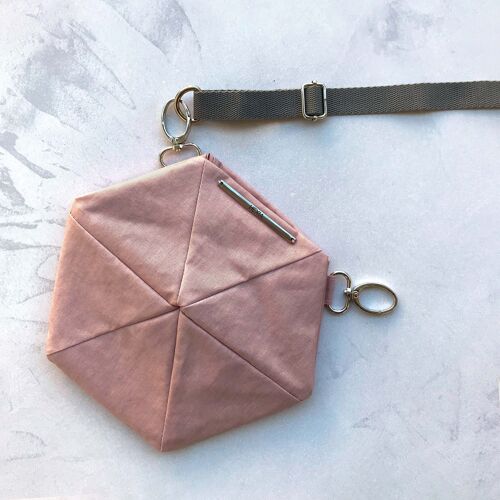 Convertible Hexagon Bag Pink