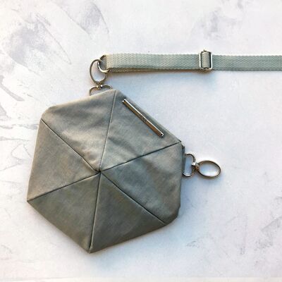 Convertible Hexagon Bag Silver