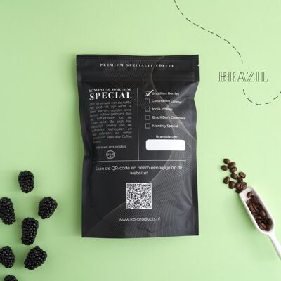 Granos de café de especialidad de bayas brasileñas 250 gramos - Arábica