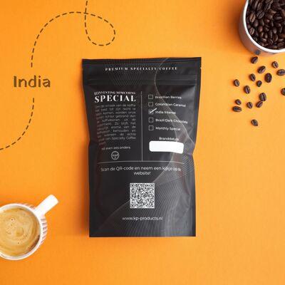 Grains de café de spécialité India Intense 250 grammes