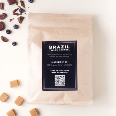 Grains de café de spécialité au caramel jaune du Brésil 1000 grammes - Arabica