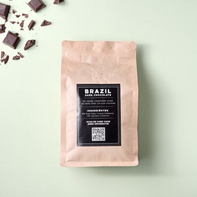 Grains de café de spécialité au chocolat noir du Brésil 1000 grammes - Arabica