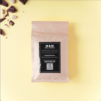 M&M India Arabica Spécialité Café en grains 1000 grammes 2