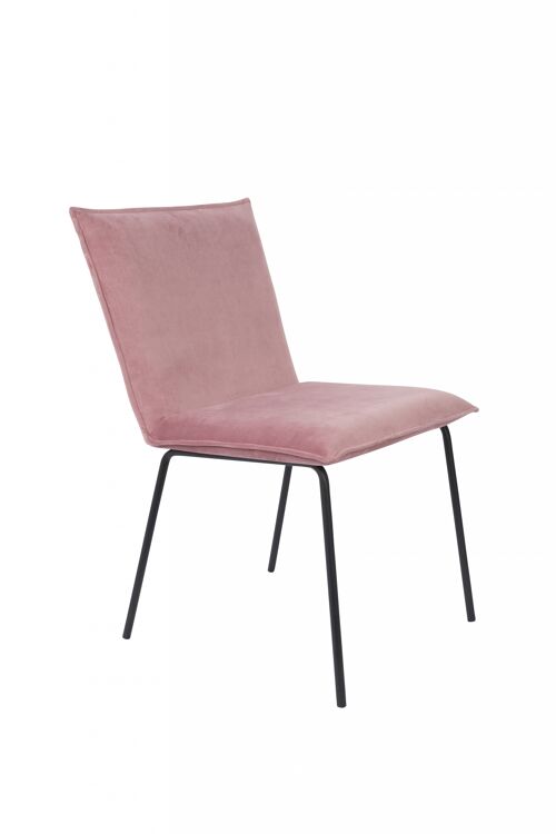 Chair floke velvet pink