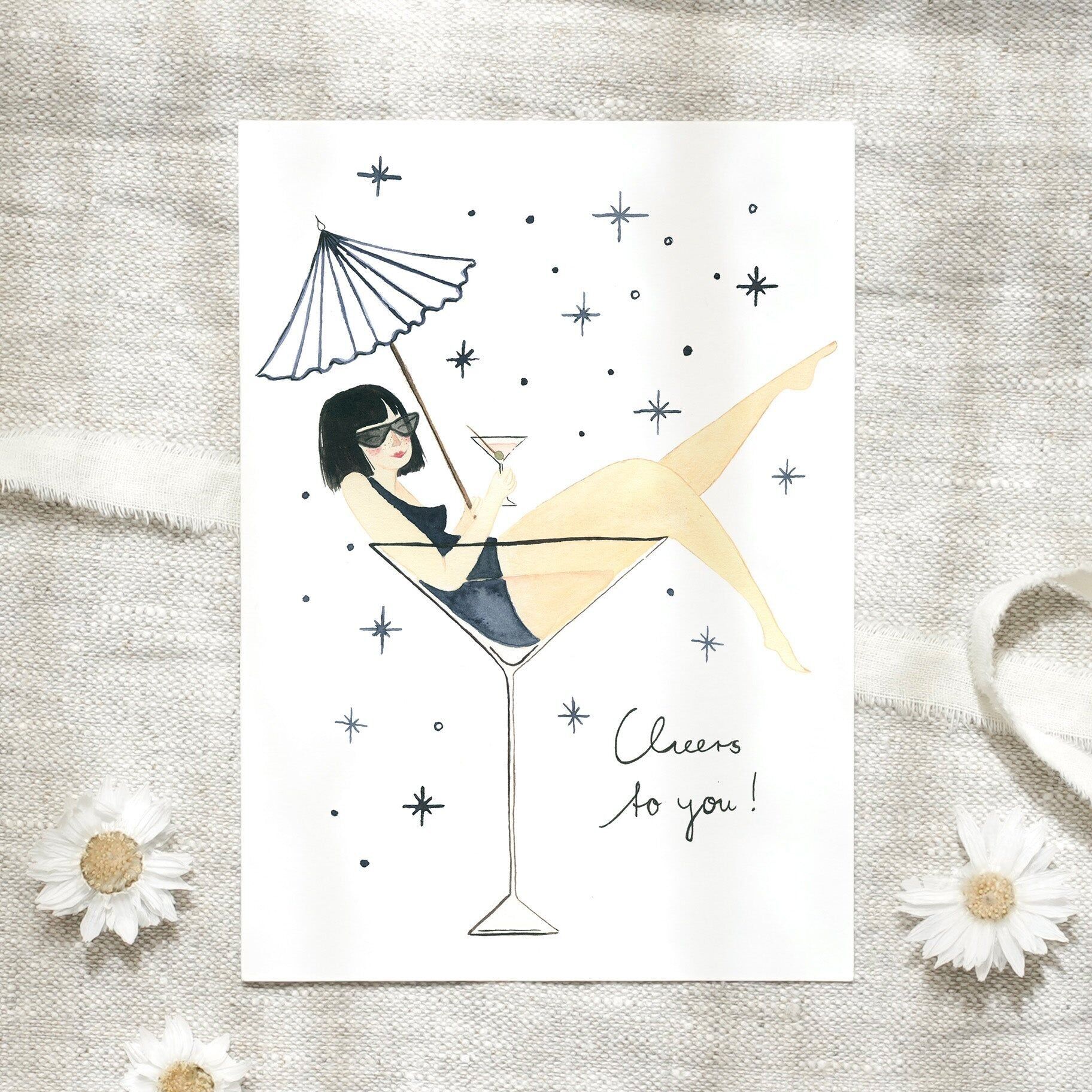 Carte postale · Cocktail Lady
