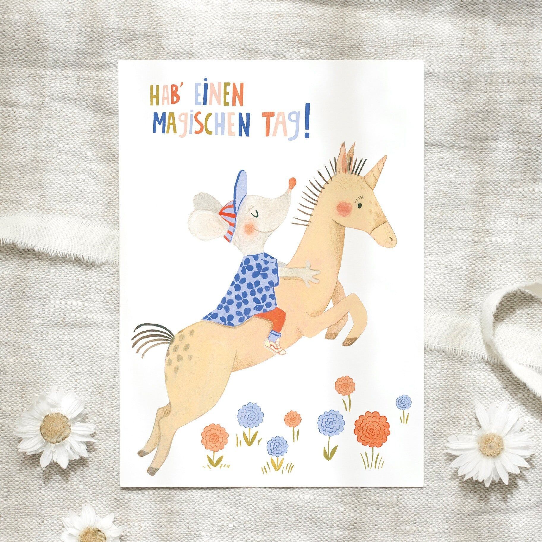 Carte postale · Licorne magique