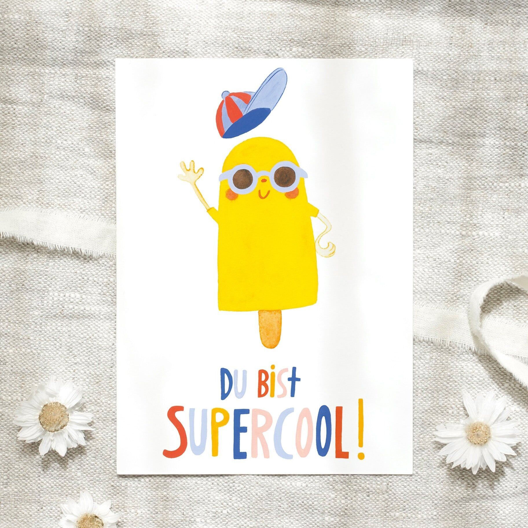 Carte postale · Glace | Tu es super cool