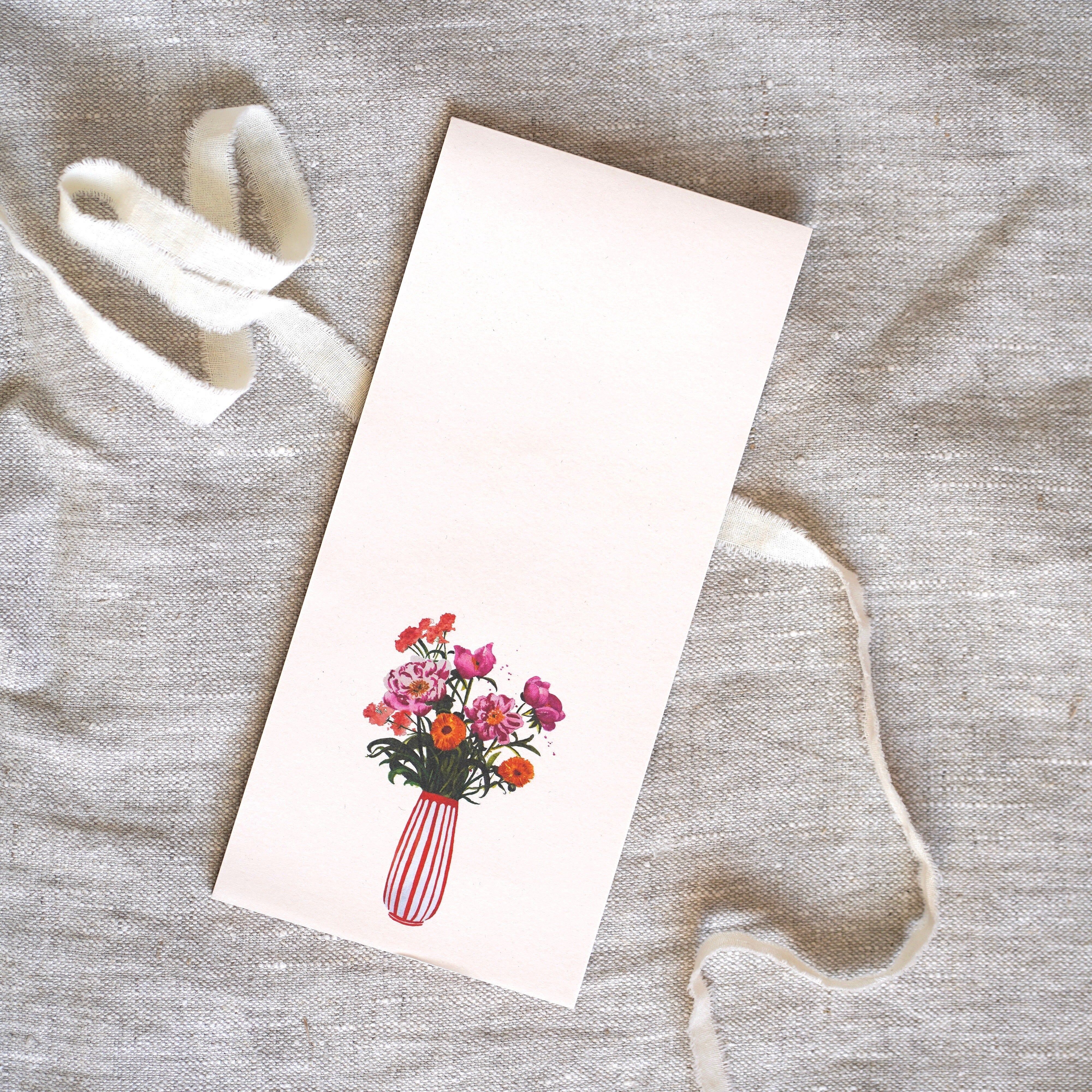 Bloc-notes · Pivoines roses