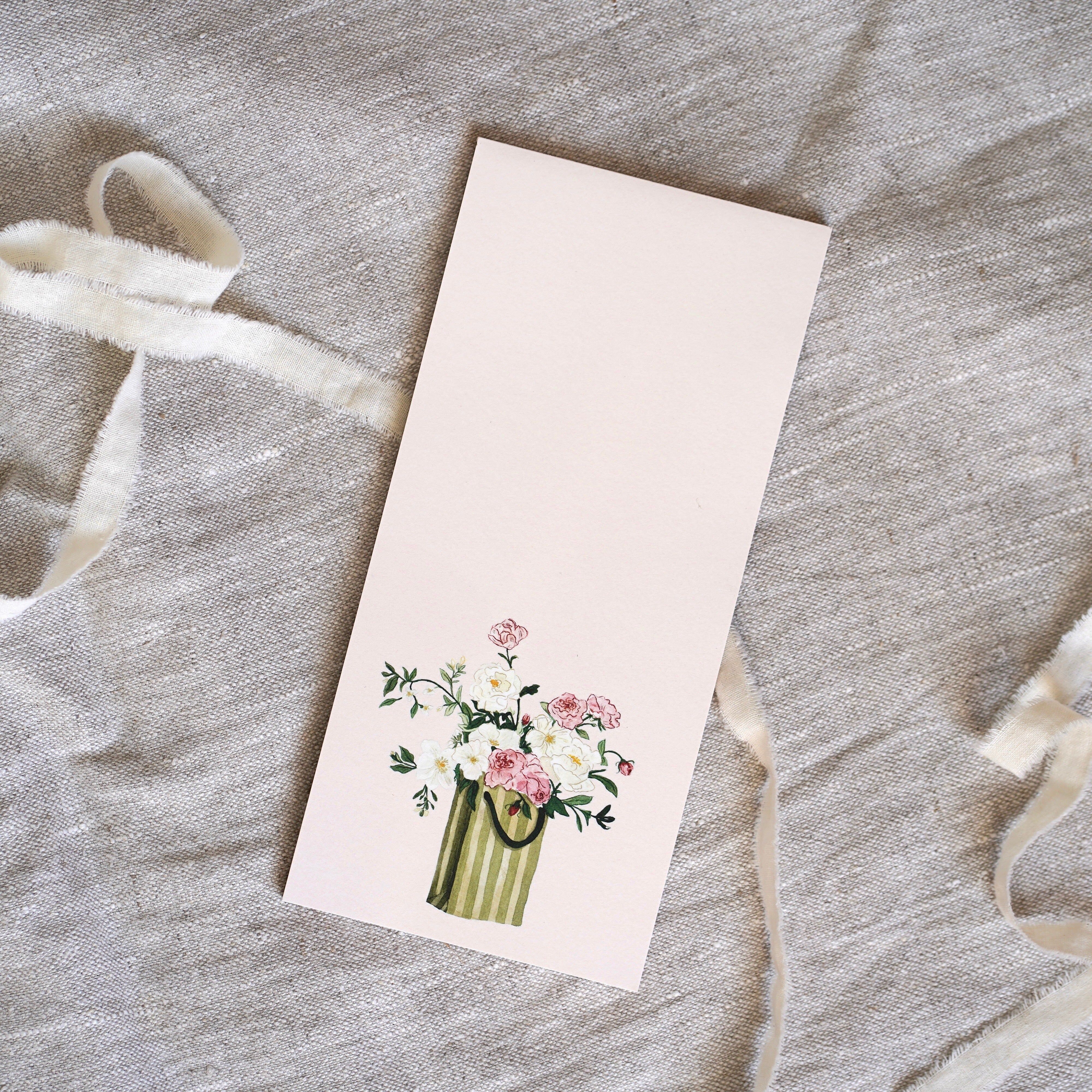 Bloc-notes · Sac à fleurs