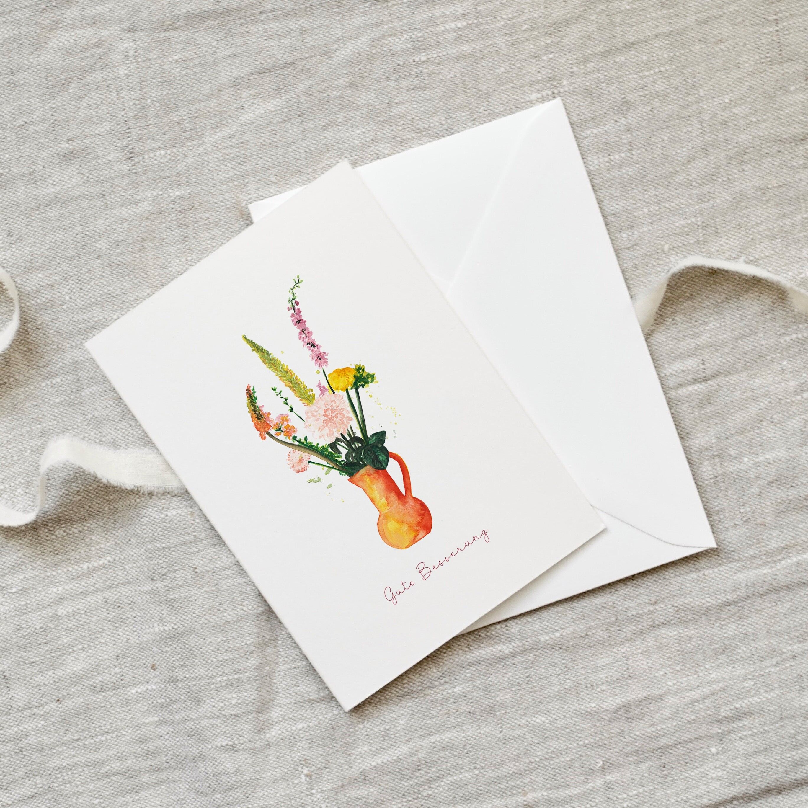 Carte de vœux · Prompt rétablissement | Bouquet de printemps