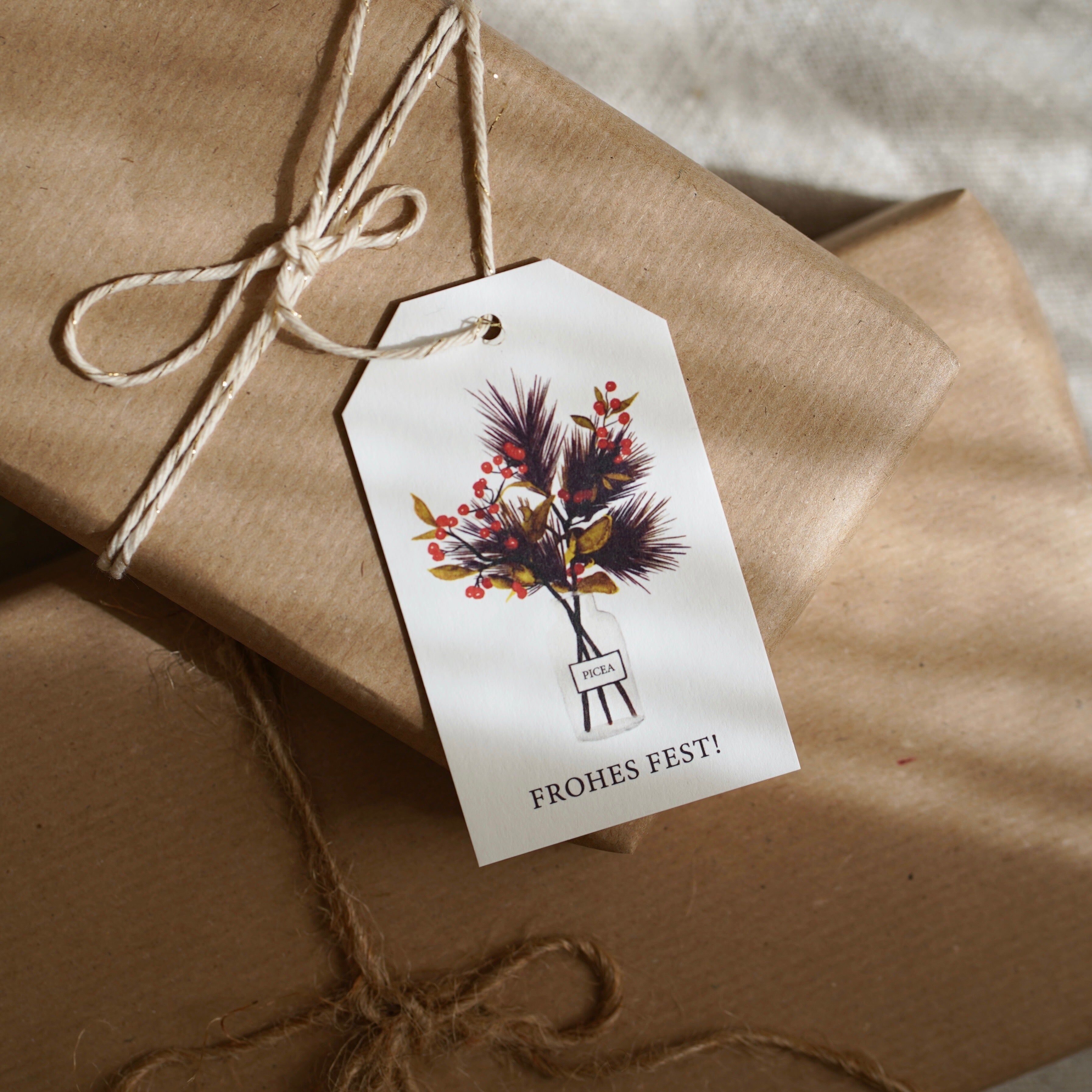 Étiquettes cadeaux · Bouquet de Noël