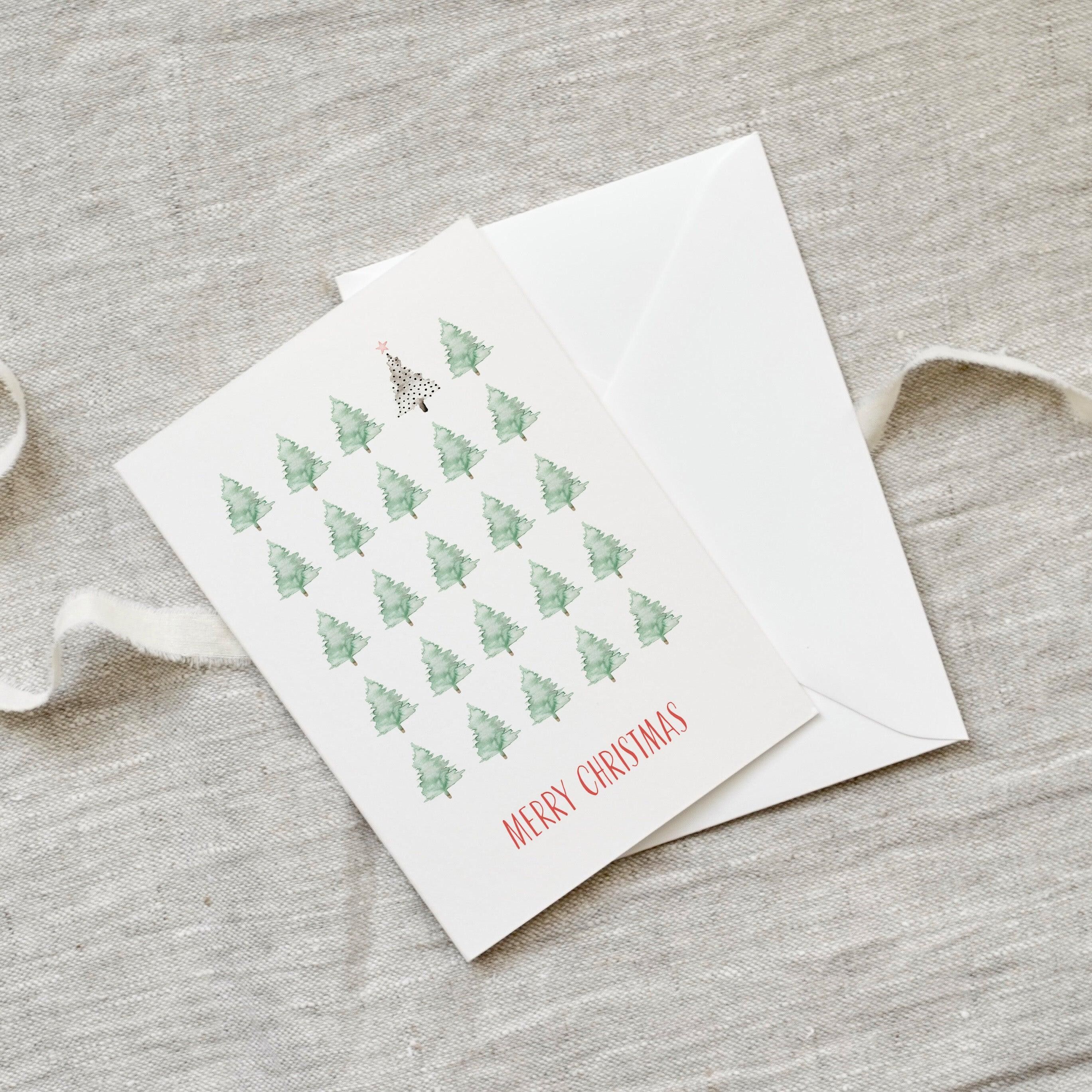 Carte de vœux · Forêt de Noël