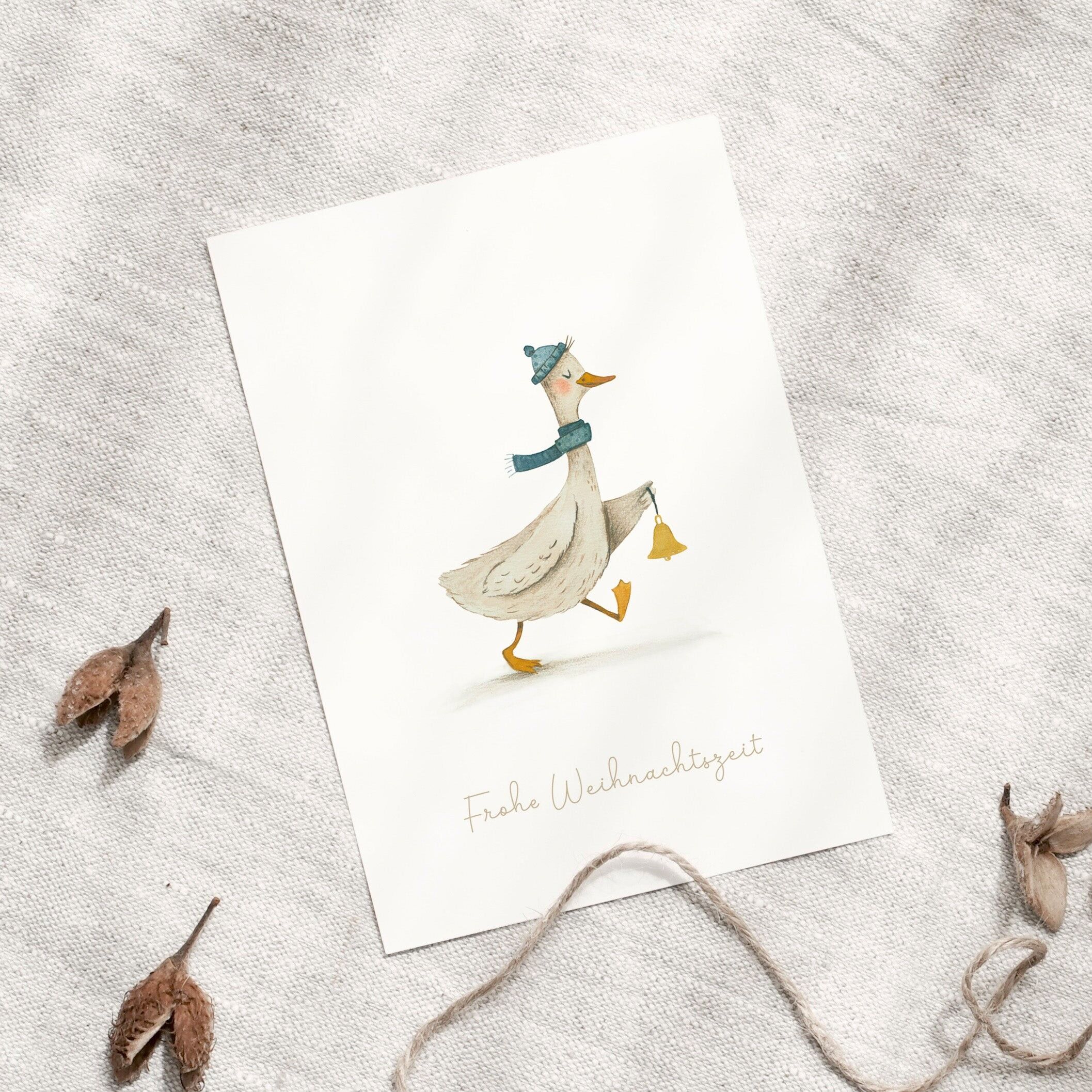 Carte postale · Oie de Noël