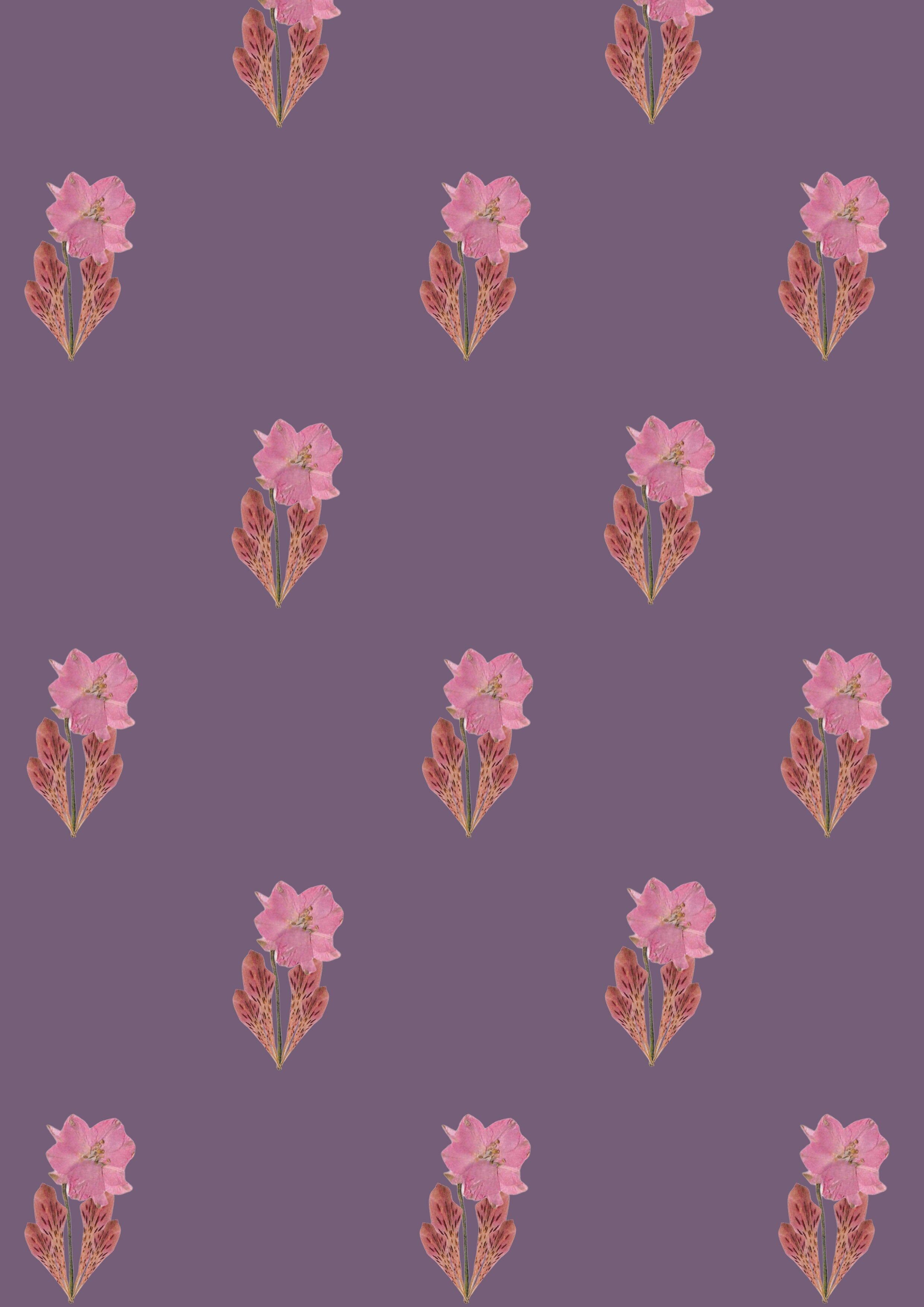 PRIMAVERA PURPLE Vliestapete (50 cm x 1000 cm)