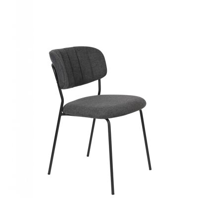 Chair jolien black/dark grey