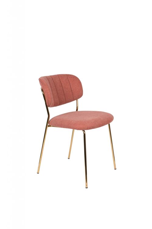 Chair jolien gold/pink