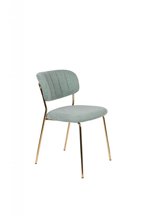 Chair jolien gold/light green