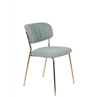 Chair jolien gold/light green