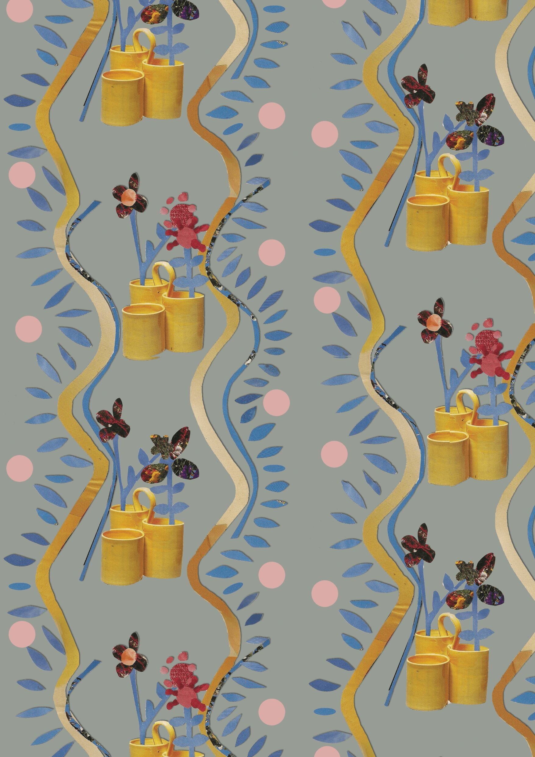 Vliestapete - Manon Blue 👧 (50 cm x 1000 cm)