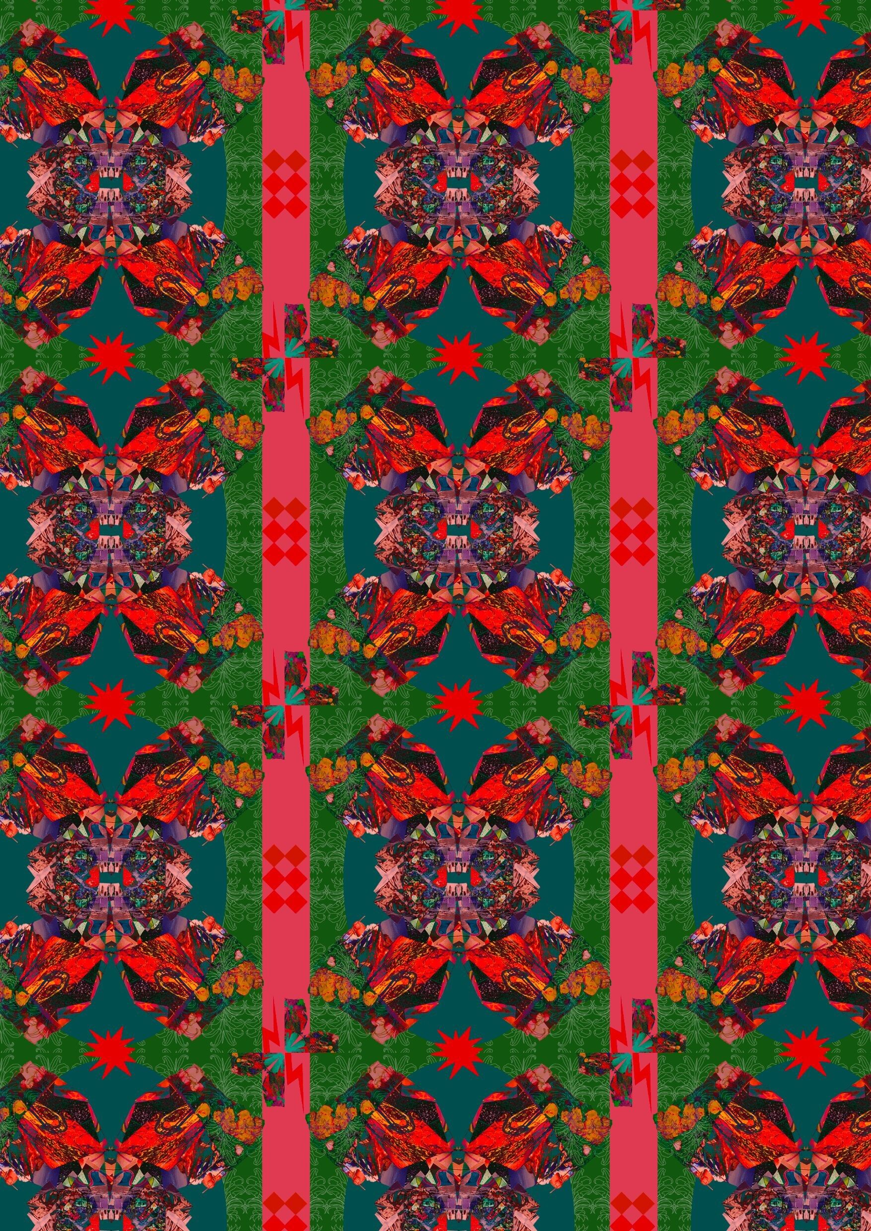 Vliestapete - Zirkusgrün 🎪 (50 cm x 1000 cm)