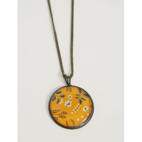 20mm Yellow Floral Necklace