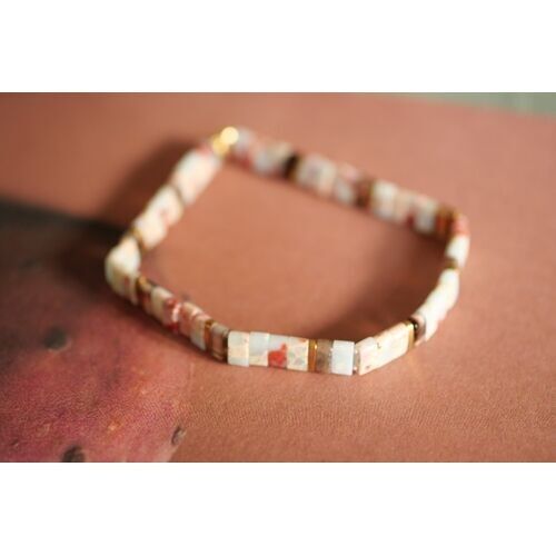 Aqua terra flat bead bracelet