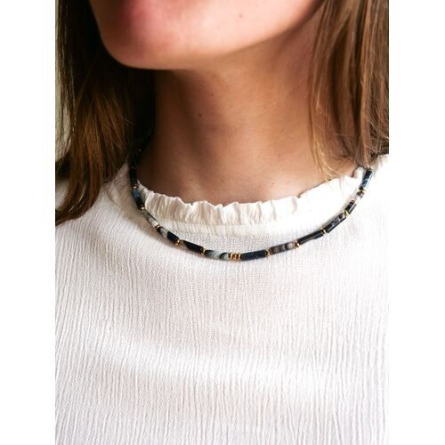 Black and white agate necklace